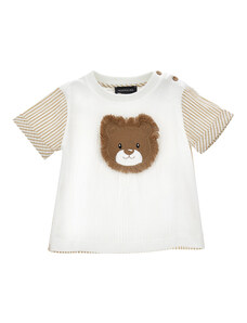 MONNALISA Cotton T-shirt With Lion