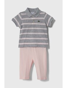 Lacoste pijamale pentru bebelusi culoarea gri, modelator