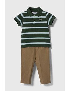 Lacoste pijamale pentru bebelusi culoarea verde, modelator