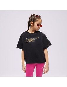 Nike Tricou G Nsw Tee Boxy Metallic Hbr Girl Copii Îmbrăcăminte Tricouri FJ6785-010 Negru