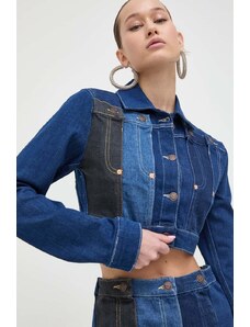 Moschino Jeans geaca jeans femei, de tranzitie