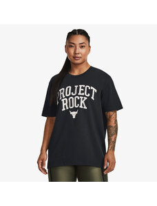 Tricou pentru femei Under Armour Project Rock Heavyweight Campus T-Shirt Black