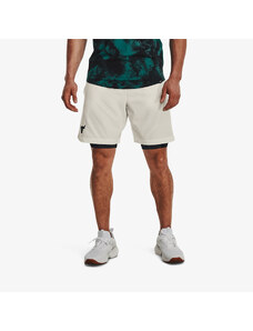 Pantaloni scurți pentru bărbați Under Armour Project Rock Woven Shorts White