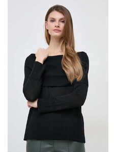 Max Mara Leisure pulover de lână femei, culoarea negru, light 2416360000000