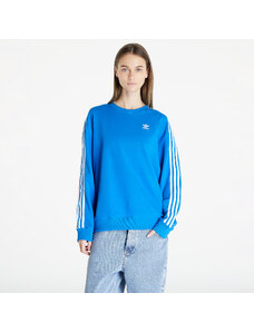 adidas Originals Hanorac pentru femei adidas 3 Stripes Oversized Crew Sweatshirt Blue Bird