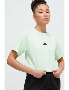 adidas tricou Z.N.E femei, culoarea verde IS3921