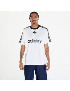 adidas Originals Tricou pentru bărbați adidas Adicolor Poly Short Sleeve Tee White/ Black