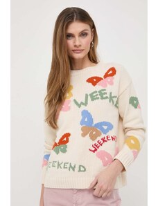 Weekend Max Mara pulover femei, culoarea bej 2415360000000