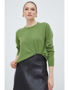 Max Mara Leisure pulover de lână femei, culoarea verde, light 2416360000000