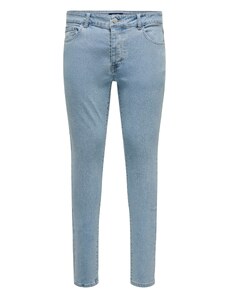 Only & Sons Jeans 'WARP' albastru denim / maro deschis