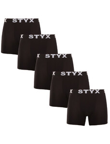 5PACK boxeri bărbați Styx long elastic sport negru (5U960) XL