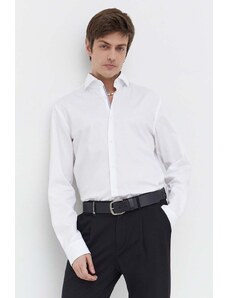 HUGO cămașă din bumbac bărbați, culoarea alb, cu guler clasic, regular 50508303