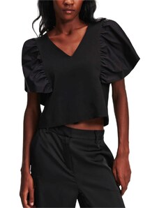 KARL LAGERFELD Bluză Feminine Fabric Mix 240W1703 999 black
