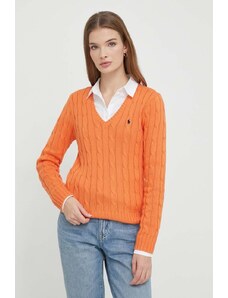 Polo Ralph Lauren pulover de bumbac culoarea portocaliu, light 211891641