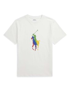 Polo Ralph Lauren tricou de bumbac pentru copii culoarea alb, cu imprimeu