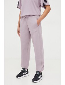 adidas pantaloni de trening culoarea violet, uni IW1283