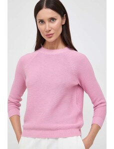 Weekend Max Mara pulover de bumbac culoarea roz, light 2415360000000
