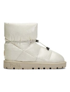 Flufie cizme de iarna Shiny culoarea alb