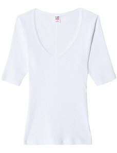 RE/DONE scoop-neck cotton T-shirt - White