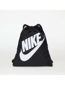 Ghiozdan Nike Heritage Drawstring Bag Black/ Black/ White, Universal