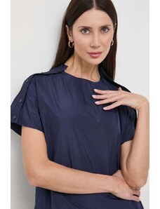 Liviana Conti bluză femei, culoarea bleumarin, uni F4SY04