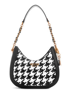 GUESS Geantă Abey Small Hobo HWHT8558010 bkw black white