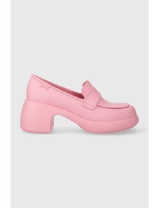 Camper pantofi de piele Thelma culoarea roz, cu toc drept, K201292.018