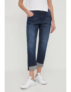 Sisley jeansi femei, culoarea albastru marin