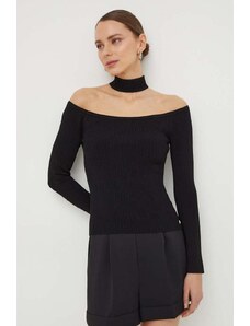 Marciano Guess pulover femei, culoarea negru, cu turtleneck