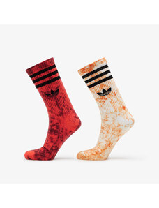 adidas Originals Șosete pentru bărbați adidas Tie Dye Socks 2-Pack White/ Orange/ Bright Red