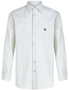 ETRO logo-embroidered cotton shirt - Green