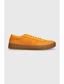 Tommy Hilfiger sneakers din piele intoarsă TH CUPSET SUEDE culoarea portocaliu, FM0FM04977