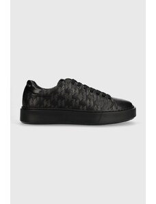 Karl Lagerfeld sneakers din piele MAXI KUP culoarea negru, KL52224