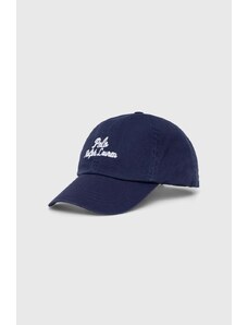 Polo Ralph Lauren șapcă de baseball din bumbac culoarea bleumarin, cu imprimeu 710936498