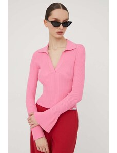HUGO pulover femei, culoarea roz, light 50507957