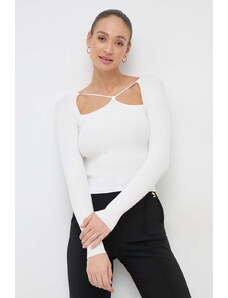Liu Jo pulover femei, culoarea alb, light