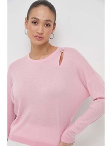 Liu Jo pulover de lana femei, culoarea roz, light