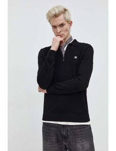 HUGO pulover din amestec de lână bărbați, culoarea negru 50504386