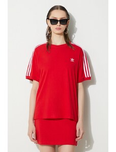 adidas Originals tricou 3-Stripes Tee femei, culoarea roșu, IR8050