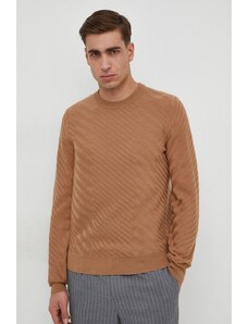 BOSS pulover de lână bărbați, culoarea bej, light 50506035