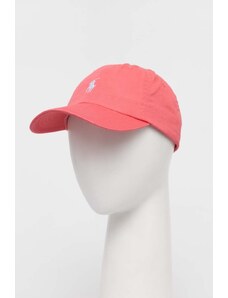 Polo Ralph Lauren șapcă de baseball din bumbac culoarea roz, cu imprimeu 710667709