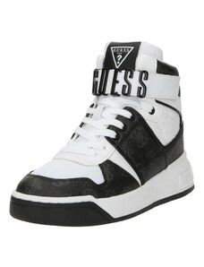 GUESS Sneaker înalt 'CORTEN 3' negru / alb