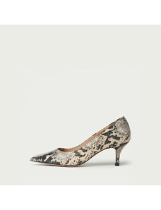 ALURA PREMIUM Pantofi Julie din piele naturală snake print cu toc mic (Mărime: 36)
