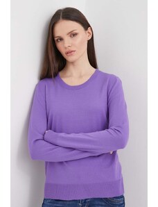 Sisley pulover femei, culoarea violet, light