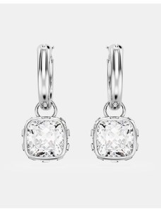 Swarovski stilla drop square cut earrings in silver rhodium plated