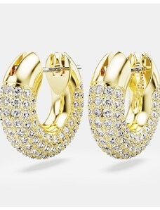 Swarovski dextera hoop earrings in gold-tone plated-White
