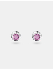 Swarovski stilla stud earrings in purple rhodium plating