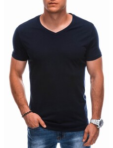 EDOTI Men's basic V-neck t-shirt EM-TSBS-0101 - navy blue V3