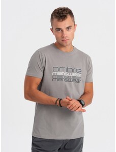 Ombre Clothing Men's printed cotton t-shirt - gray V2 OM-TSPT-0160