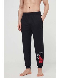 Polo Ralph Lauren pantaloni de trening culoarea negru, cu imprimeu 714932512